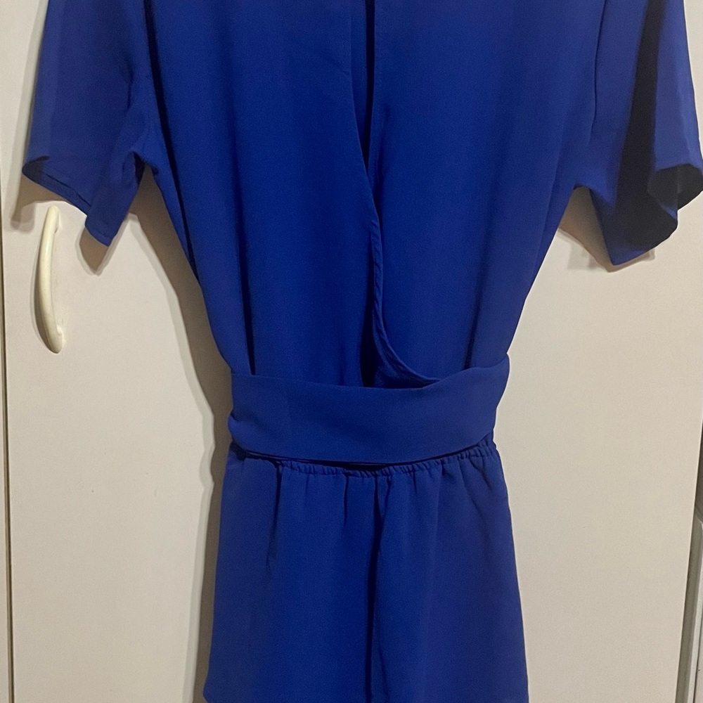 Stylish Blue Short Sleeve Dress